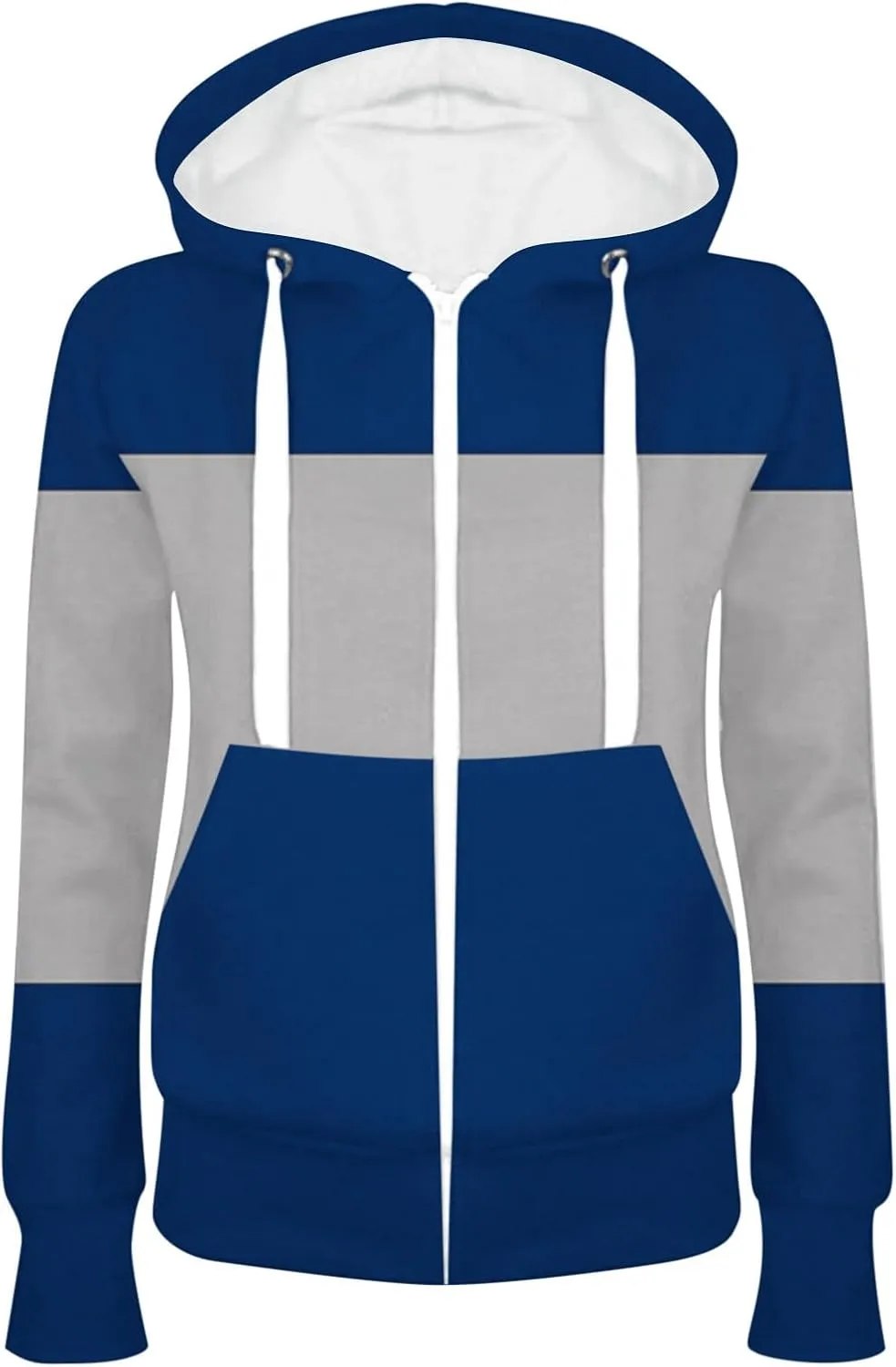 Hoodies for Women Slim Fit Zip Up & Pullover Hoodie Lightweight Long Sleeve Kangaroo Pocket Basic Casual Sweatshirt