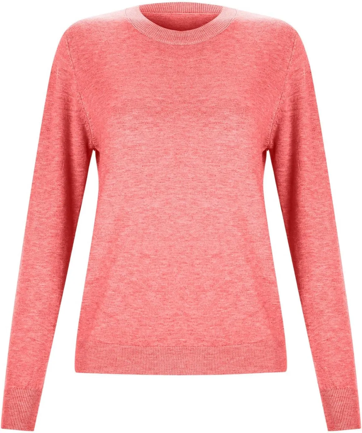 iLH Sweater for Women 2024 Fall Winter Merino Sweaters Cozy Knit Pullover Tops Long Sleeve Crew Neck Lightweight Shirts