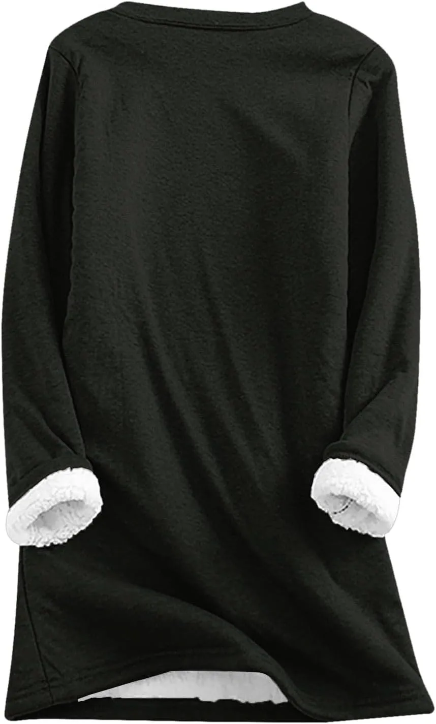 I'm So Freaking Cold Fleece Sweatshirt for Women Thermal Warm Loungewear Tops Crewneck Long Sleeve Pullover Shirt