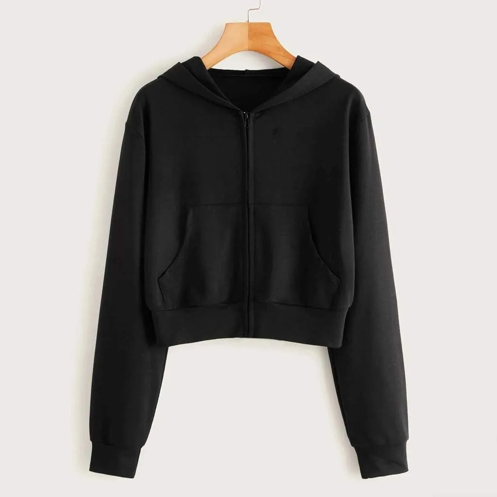 Jacket Coat for Women Women Hooded Long Sweatshirt Casual Sleeve Shirt WomensBlouse Fall Lightweight Hooded