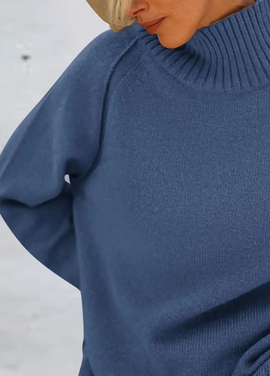 KIRUNDO Womens Fall Sweaters 2025 Trendy Turtleneck Long Sleeve Ribbed Knit Chunky Casual Loose Pullover Sweaters Tops