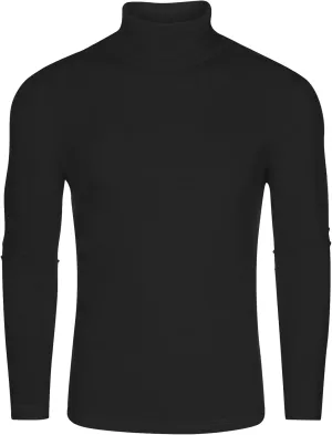 Lars Amadeus Turtleneck Top for Men's Slim Fit Long Sleeves Knitted Pullover T-Shirt
