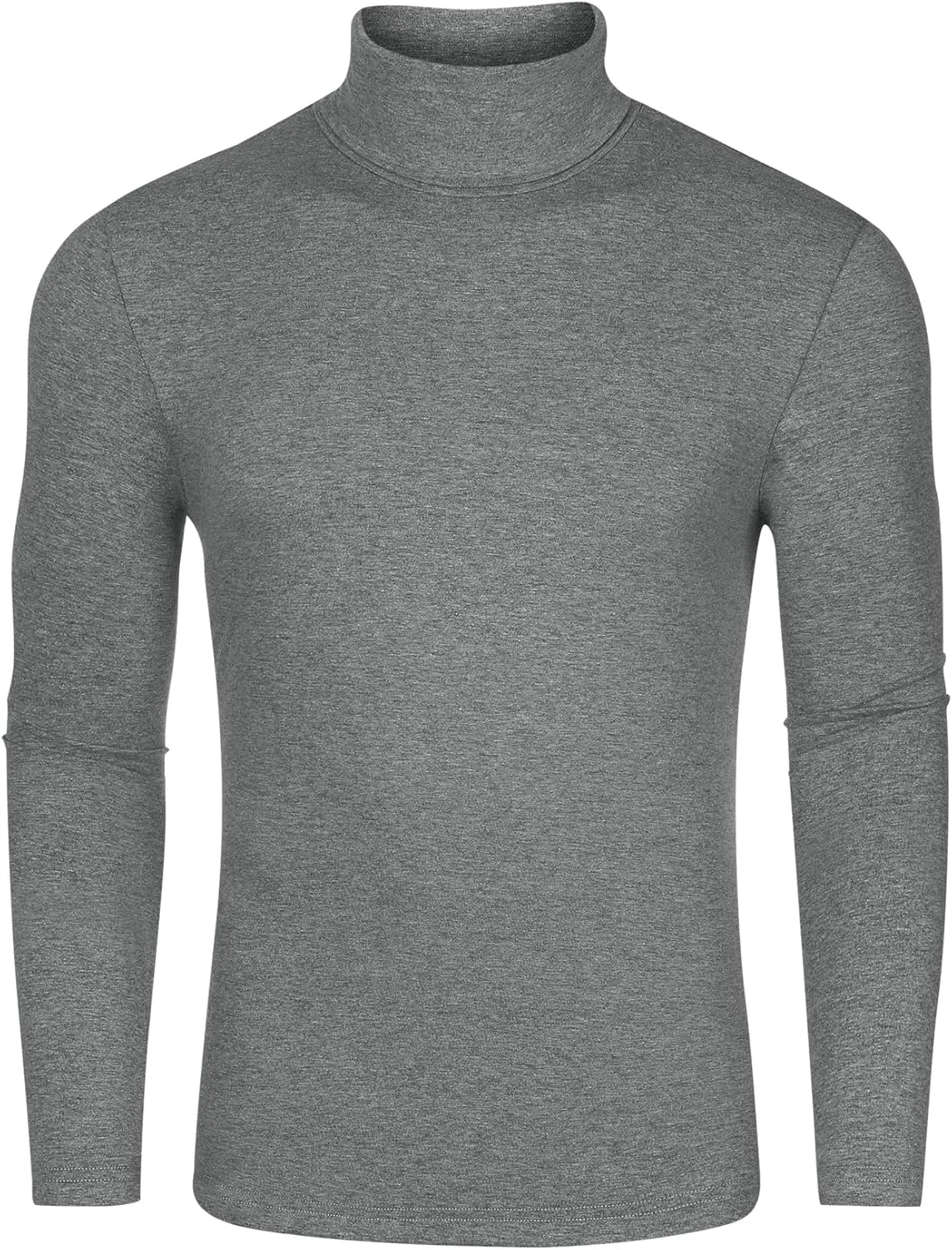 Lars Amadeus Turtleneck Top for Men's Slim Fit Long Sleeves Knitted Pullover T-Shirt