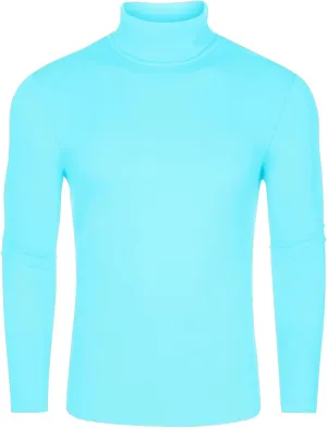 Lars Amadeus Turtleneck Top for Men's Slim Fit Long Sleeves Knitted Pullover T-Shirt
