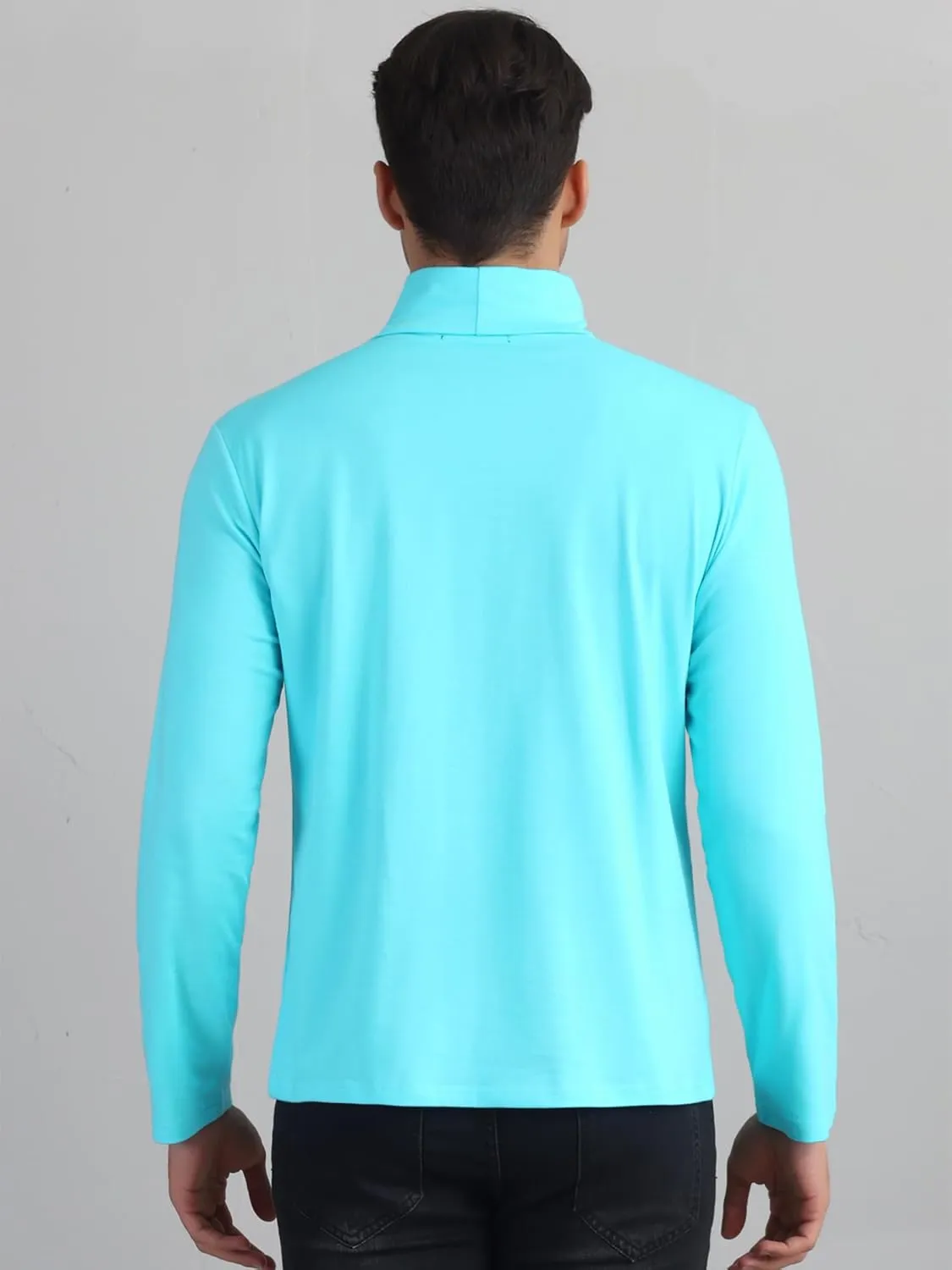 Lars Amadeus Turtleneck Top for Men's Slim Fit Long Sleeves Knitted Pullover T-Shirt