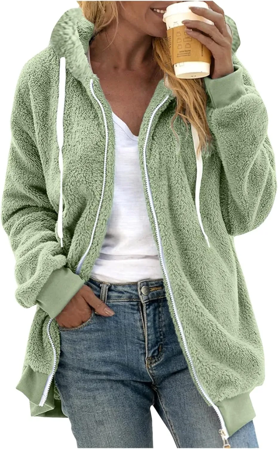 LCMTWX Women'S Winter Coats Color Pocket Long Sleeve Top Hooded Cardigan Jacket Long Jackets For Women Leather Jackets For