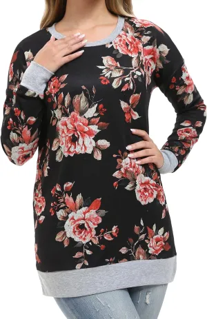 levaca Womens Loose Pullover Sweatshirts Tunic Tops for Leggings