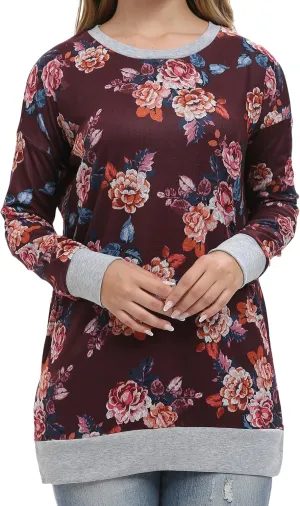levaca Womens Loose Pullover Sweatshirts Tunic Tops for Leggings