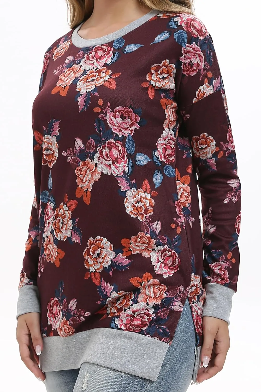 levaca Womens Loose Pullover Sweatshirts Tunic Tops for Leggings