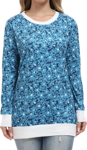 levaca Womens Loose Pullover Sweatshirts Tunic Tops for Leggings