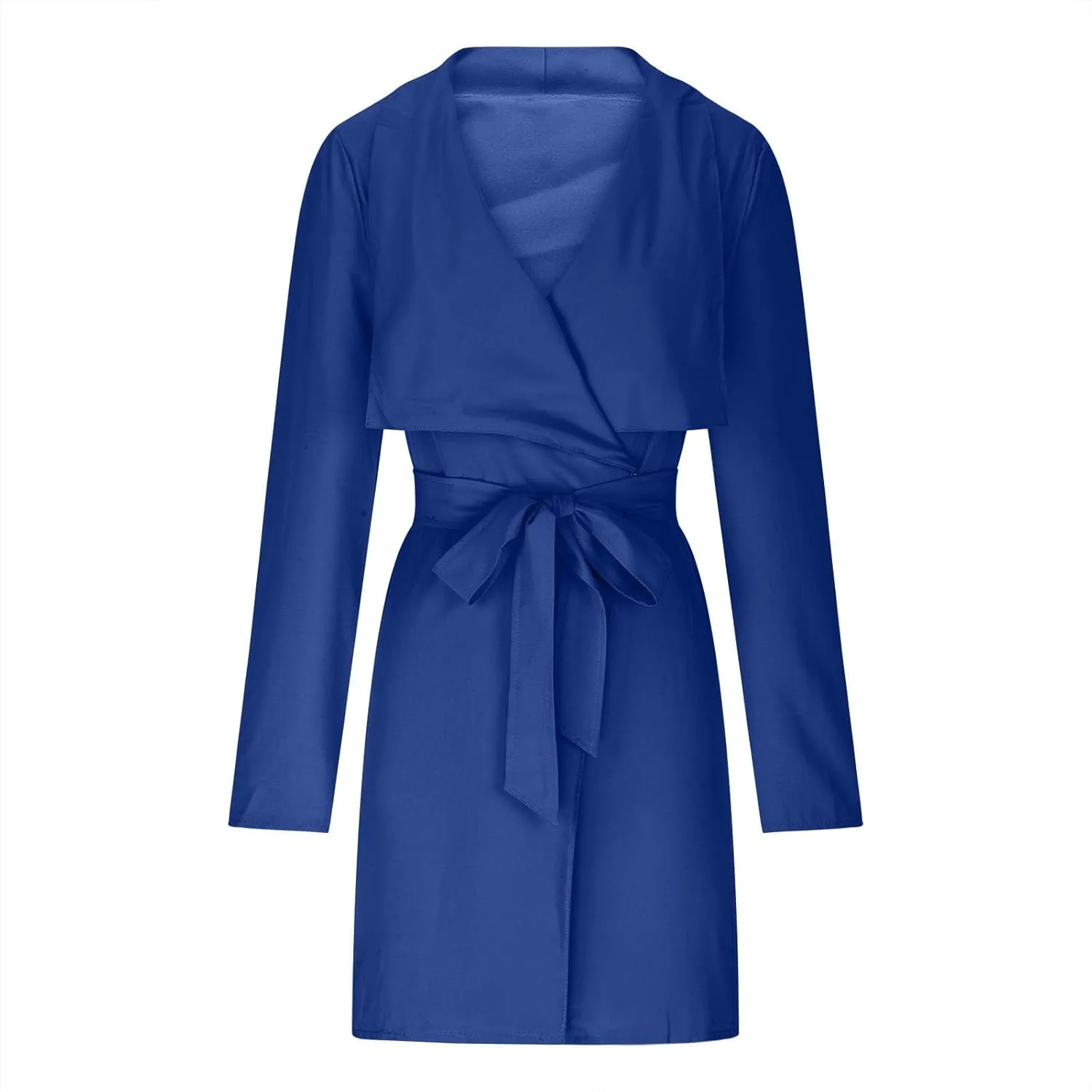 Light Weight Trench Coats for Women Short Casual Spring Fall Fashion Jackets Classic Lapel Overcoat with Belt