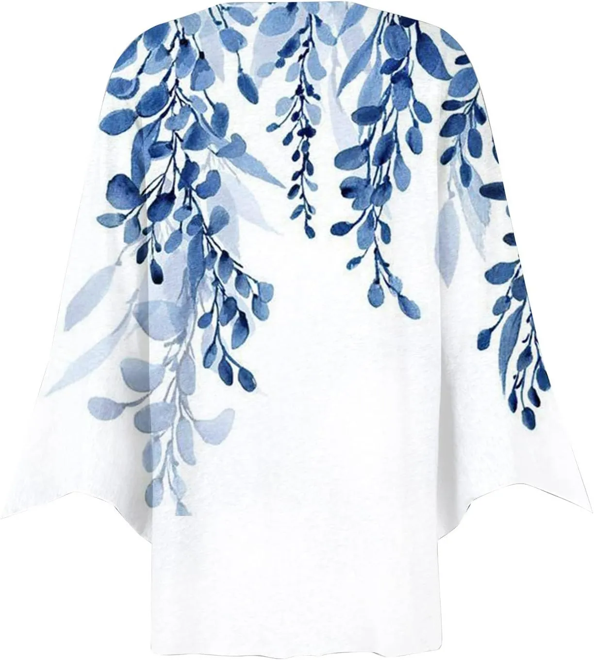 Lightweight Cardigans for Women 3/4 Sleeve Open Front Shrugs Cropped Cover up Loose Button Shirts Casual Summer Tops