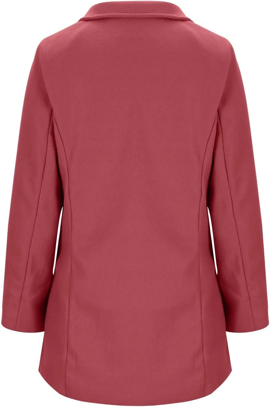 Lmdudan Women Wool Blend Open Front Jacket Elegant Lapel Collar Cardigan Coat Fashion Solid Color Cozy Winter Outerwear Tops