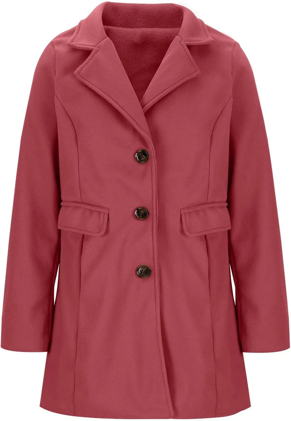 Lmdudan Women Wool Blend Open Front Jacket Elegant Lapel Collar Cardigan Coat Fashion Solid Color Cozy Winter Outerwear Tops