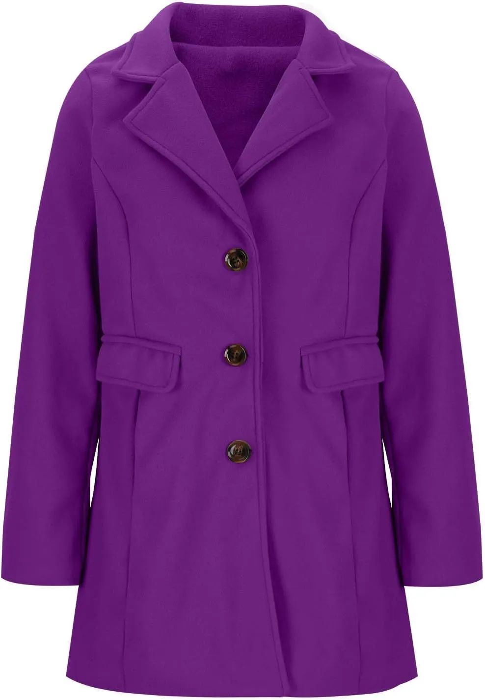 Lmdudan Women Wool Blend Open Front Jacket Elegant Lapel Collar Cardigan Coat Fashion Solid Color Cozy Winter Outerwear Tops