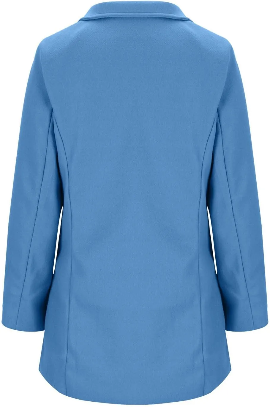 Lmdudan Women Wool Blend Open Front Jacket Elegant Lapel Collar Cardigan Coat Fashion Solid Color Cozy Winter Outerwear Tops