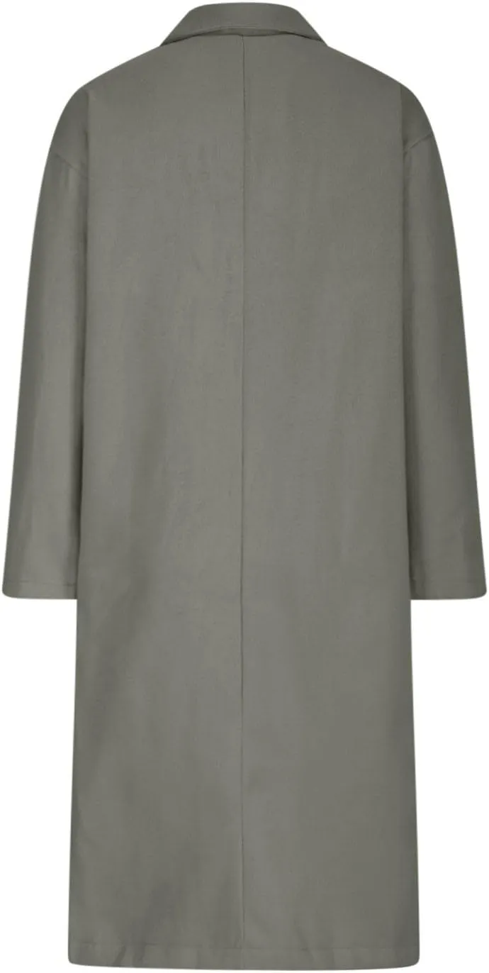 Lmdudan Women's Classic Notched Collar Open Front Cardigan Wool Blend Warm Long Trench Coat Lightweight Fall Outdoor Coats