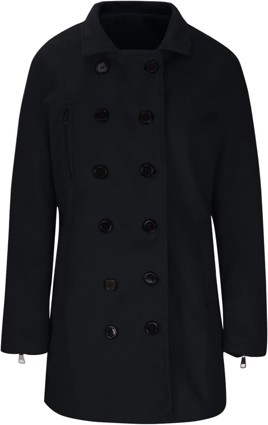 Lmdudan Wool Blend Coats for Women Double Breasted Trendy Trench Coat Winter Casual Solid Color Lapel Peacoat Jacket 2024
