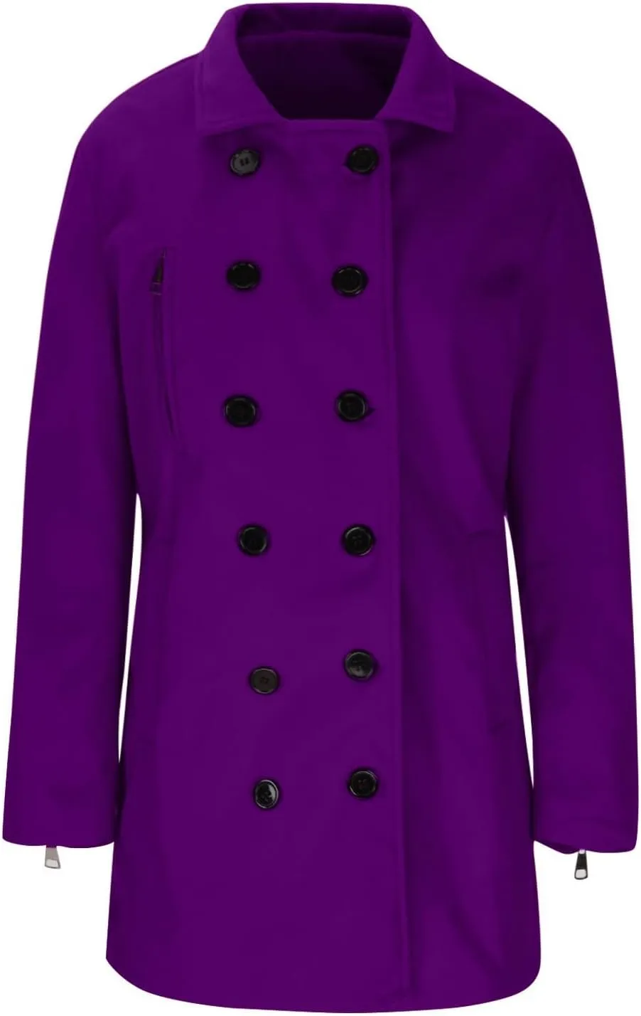 Lmdudan Wool Blend Coats for Women Double Breasted Trendy Trench Coat Winter Casual Solid Color Lapel Peacoat Jacket 2024