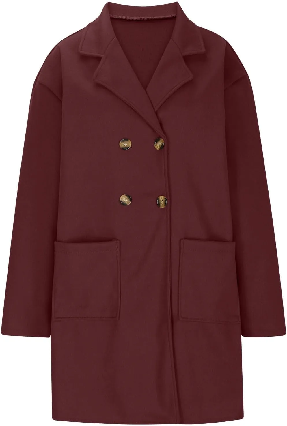 Long Cardigan Sweaters for Women Pea Trench Coats Mid Length Button Up Knit Cardigan Oversized Winter Jacket Trendy