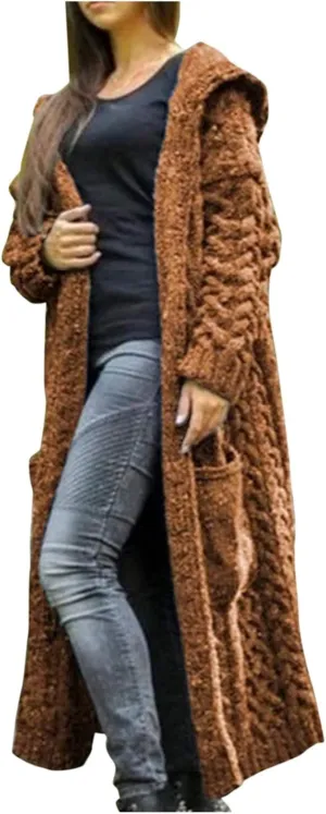 Long Cardigans Sweater for Women Jacket Open Front Knit Oversized Lightweight Sweater