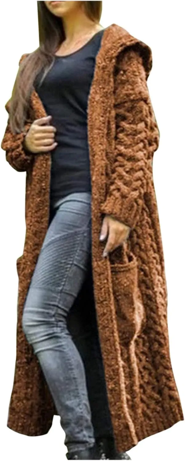 Long Cardigans Sweater for Women Jacket Open Front Knit Oversized Lightweight Sweater