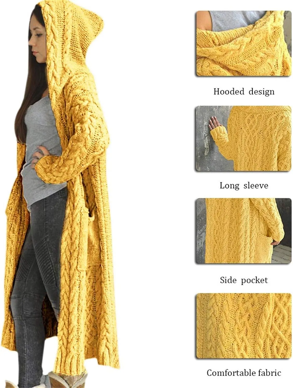 Long Cardigans Sweater for Women Jacket Open Front Knit Oversized Lightweight Sweater
