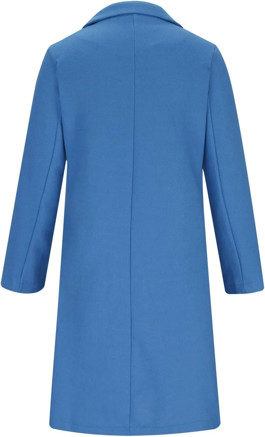 Long Jackets for Women Trendy Open Front Jacket Double Breasted Outwear Casual Winter Trench Coat with Pocket
