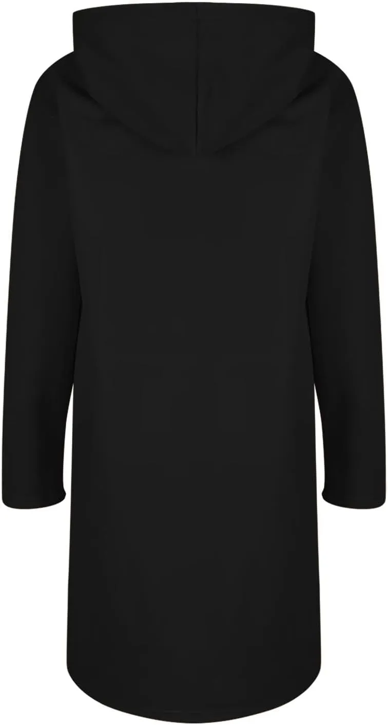 Long Zip Up Hoodie Women Lightweight Womens Zip Up Fleece Lined Long Hoodie Jacket Tunic Sweatshirt Blazer Oversized