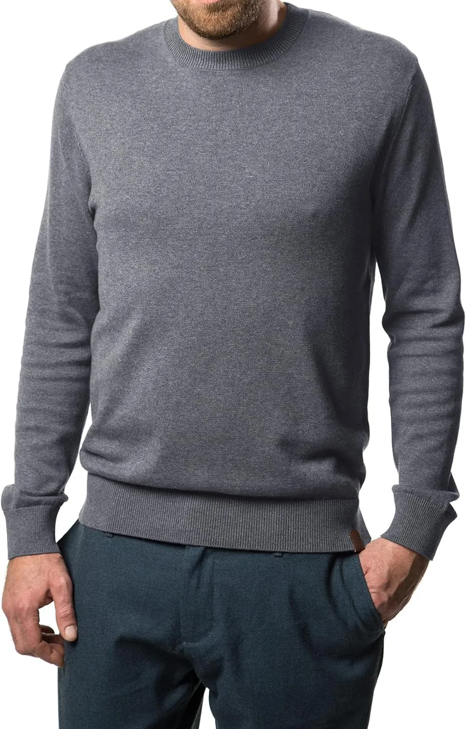 Marino Cotton Sweaters for Men - Lightweight Crewneck Men’s Pullover