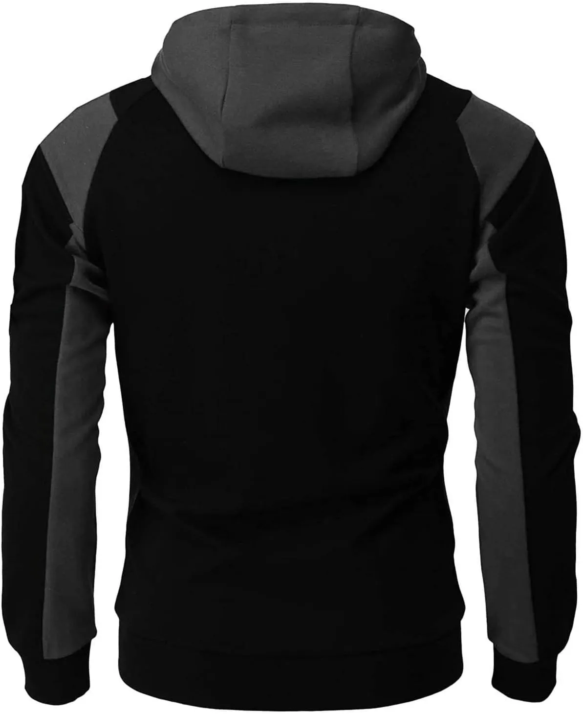 Men Hoodies Casual Hoodies for Men with Zip Pockets Full Zip Long Sleeve Sweatshirt Athletic Workout Hooded Jackets