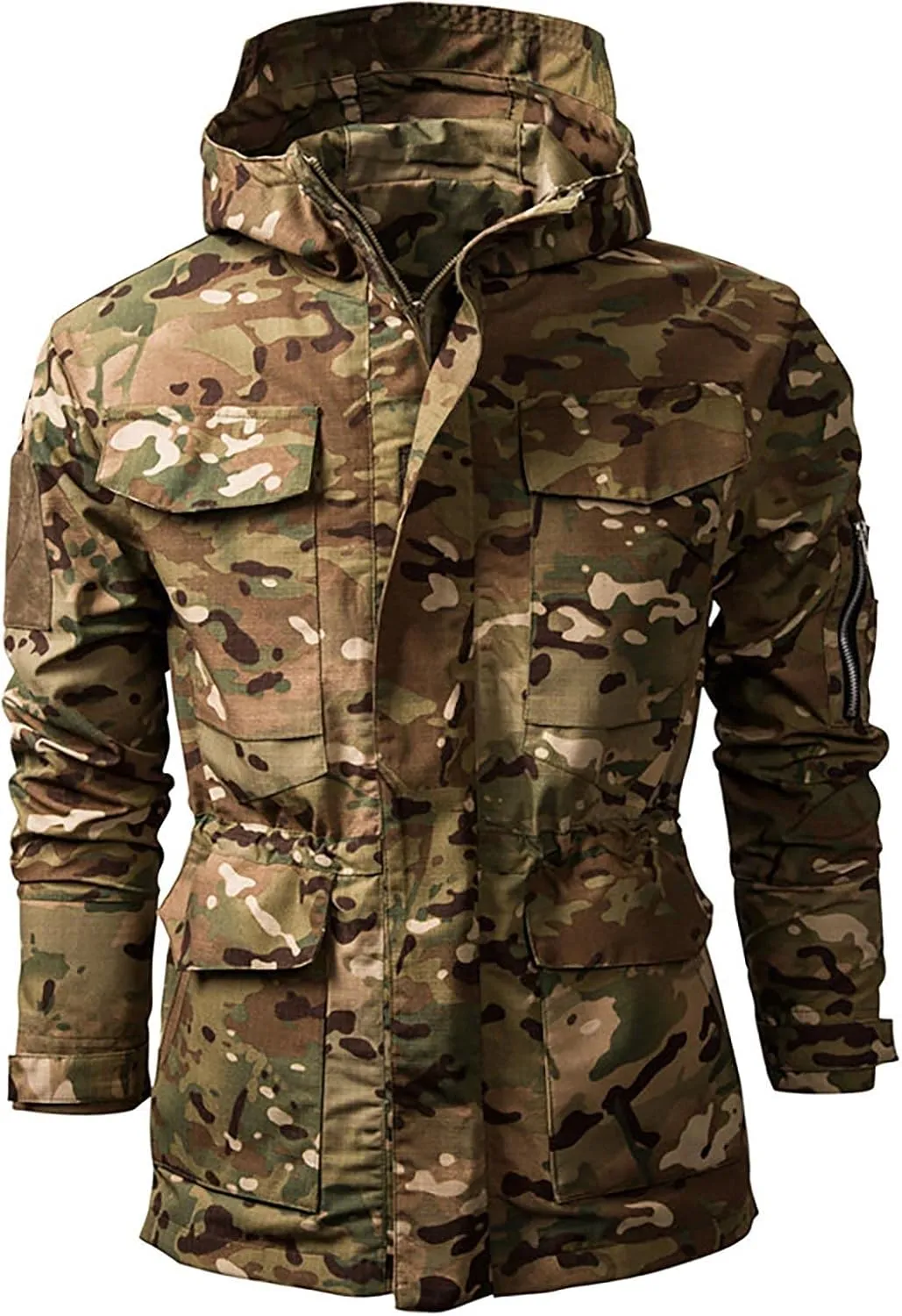 Men Rain Jackets Waterproof With Hood Military Tactical Jacket Outdoor Mountain Multi Pocket Camo Combat Coat