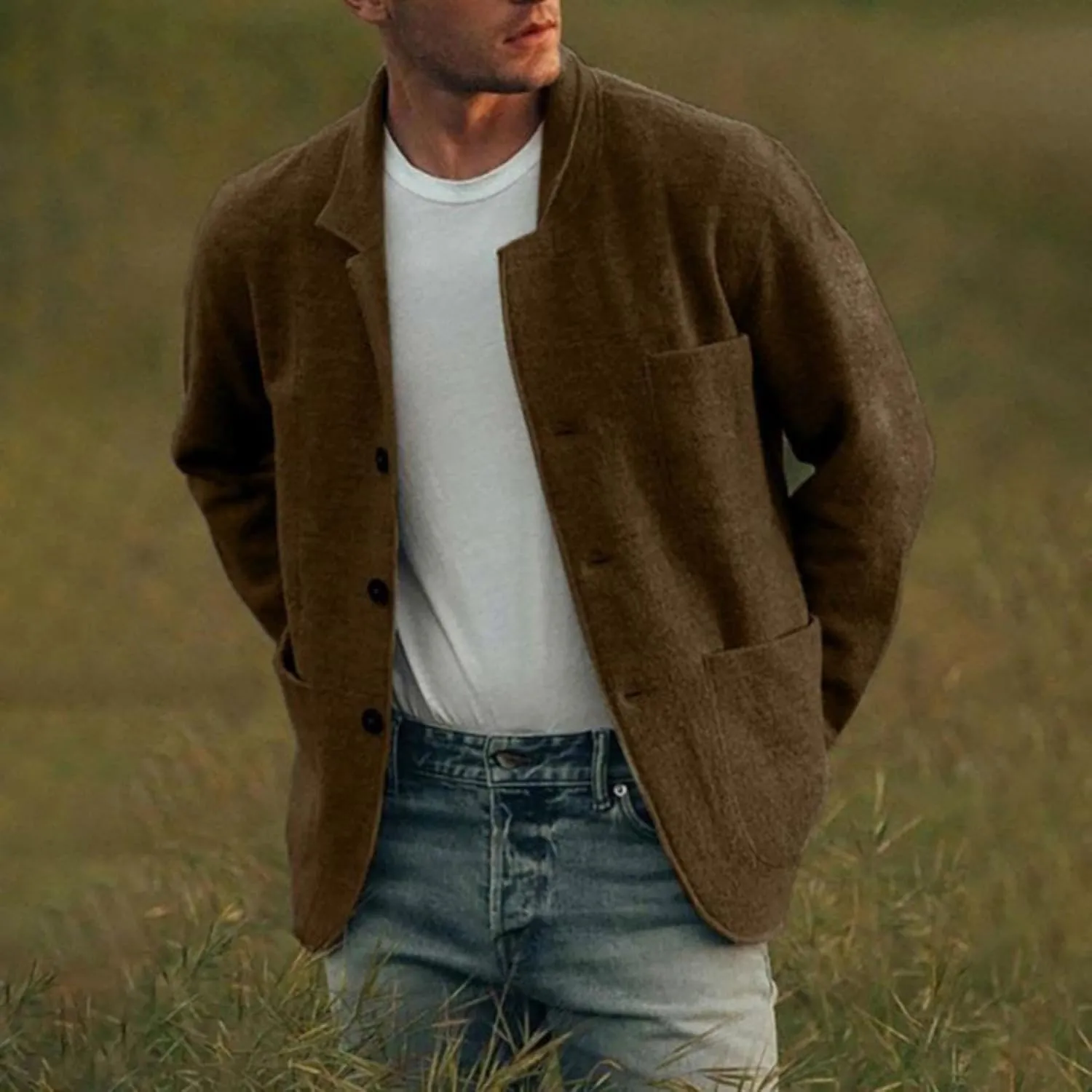 Mens 2023 Cardigans Long Sleeve Cardigan Sweaters Button Down Cable Knitted Sweaters Lightweight Fall Winter Outdoor