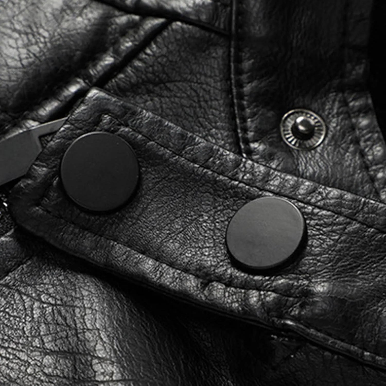 Men's Bomber Jacket Leather Casual Stand Collar Pu Faux Zip-Up Motorcycle Jacket With Pocket Flame Print Outwears