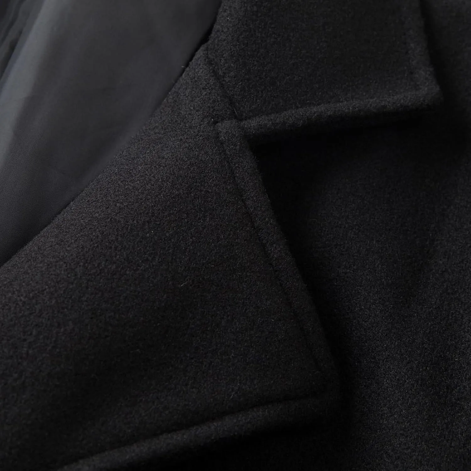 Men's Business Casual Long Trench Coat Classic Double Breasted Wool Blend Pea Coat Warm Winter Overcoat with Pockets