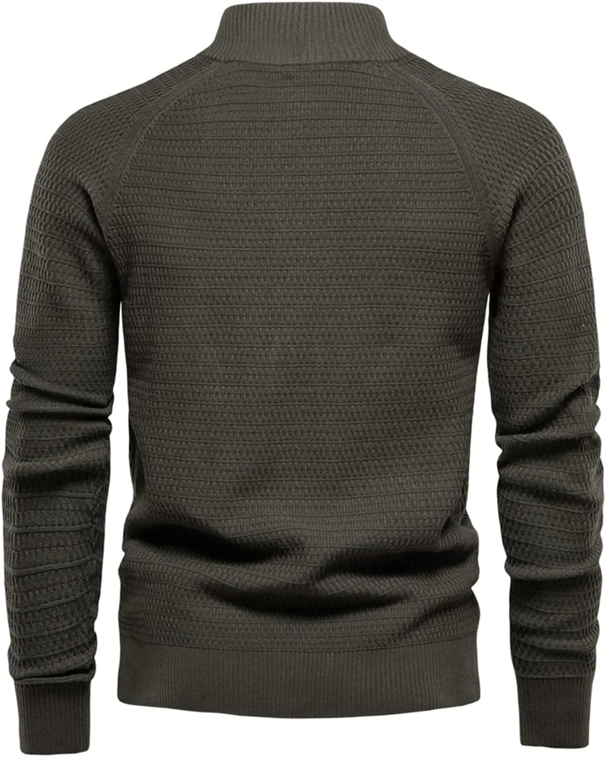 Men's Cardigan Sweater Casual Long Sleeve Stand Collar Slim Fit Cardigan Button Down Fashion Solid Knitted Sweaters