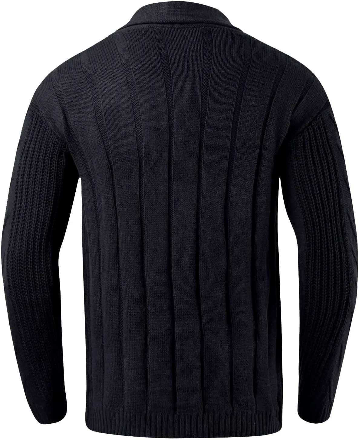 Men's Cashmere Sweaters, Mens Cable Knit Cardigan Sweater Shawl Collar Loose Fit Long Sleeve Casual Cardigans