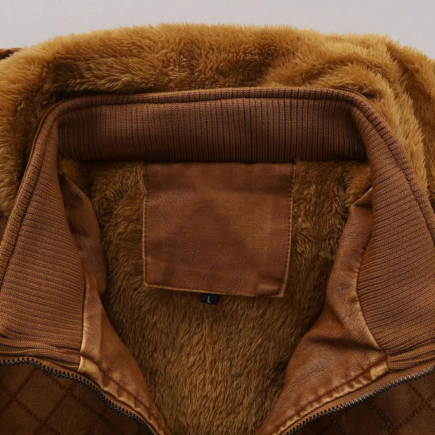 Men's Casual Faux Leather Motorcycle Bomber Jacket with Hood,Stand Collar and Zip-Up Design Vintage Biker Racing Coat