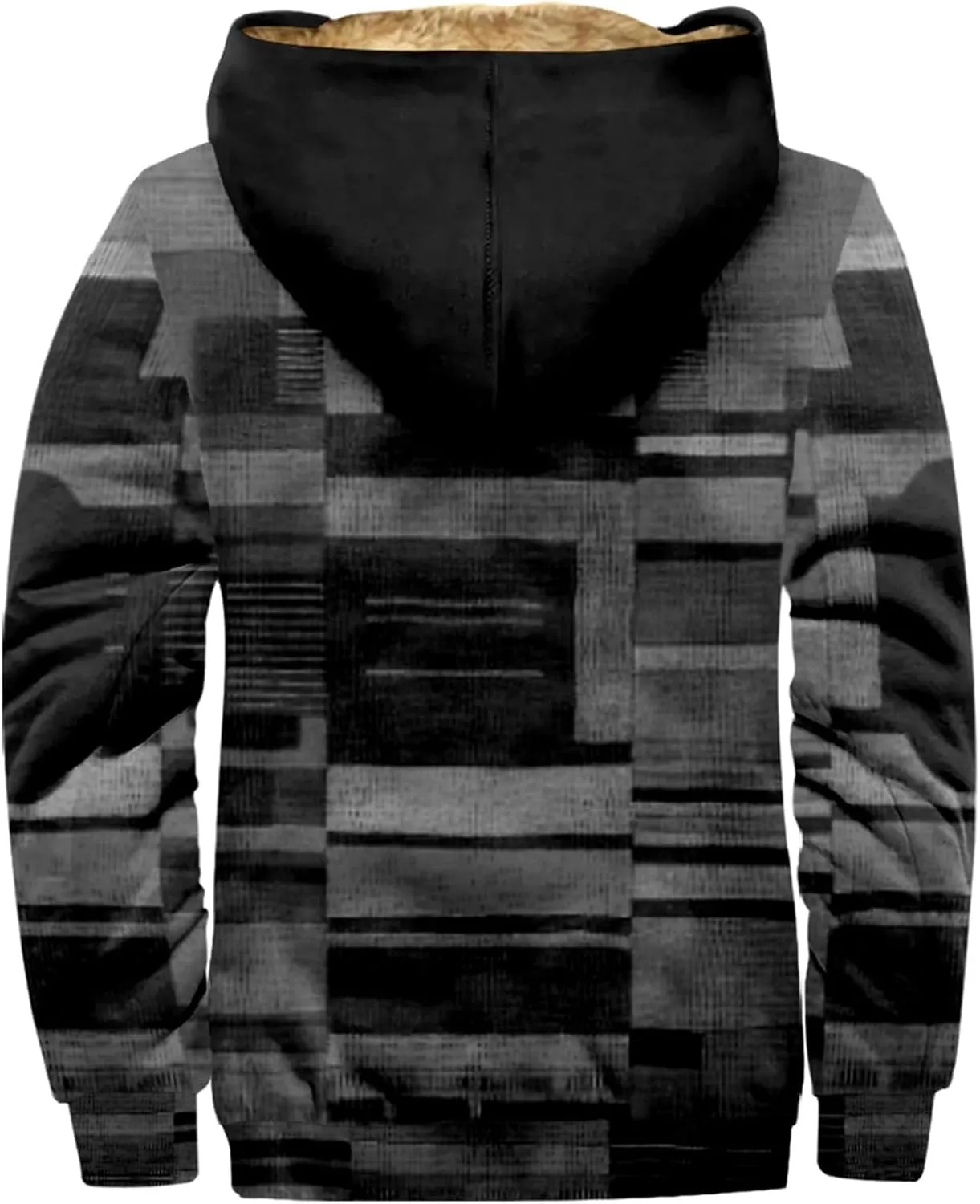 Men's Casual Jacket Coats Long Sleeve Zipper Hooded Unique Coat Novelty Sweatshirts for Men