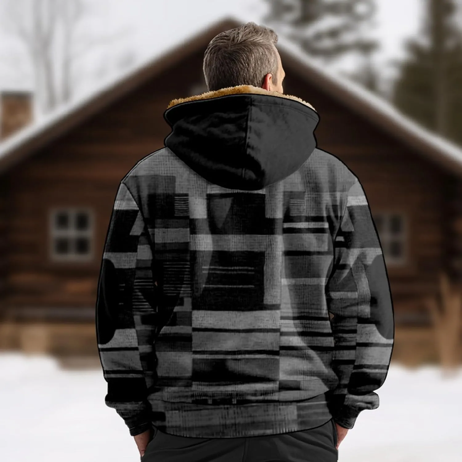 Men's Casual Jacket Coats Long Sleeve Zipper Hooded Unique Coat Novelty Sweatshirts for Men