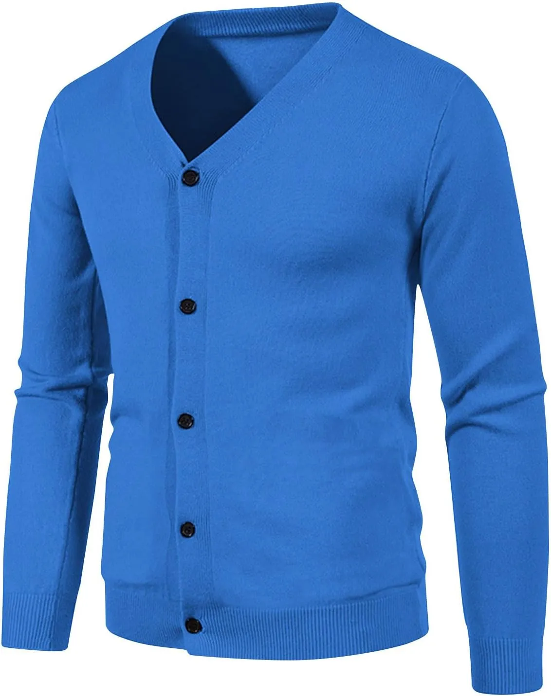 Mens Casual Slim Fit Cardigan Sweaters Long Sleeve V-Neck Basic Designed Cardigans Solid Button Down Knitted Sweater