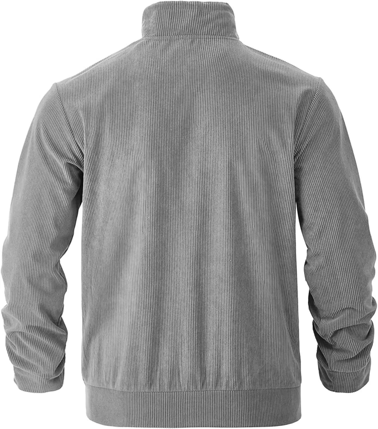 Men's Corduroy Hooded Trucker Jacket Slim Fit Button-Up Winter Casual Coat with Pockets