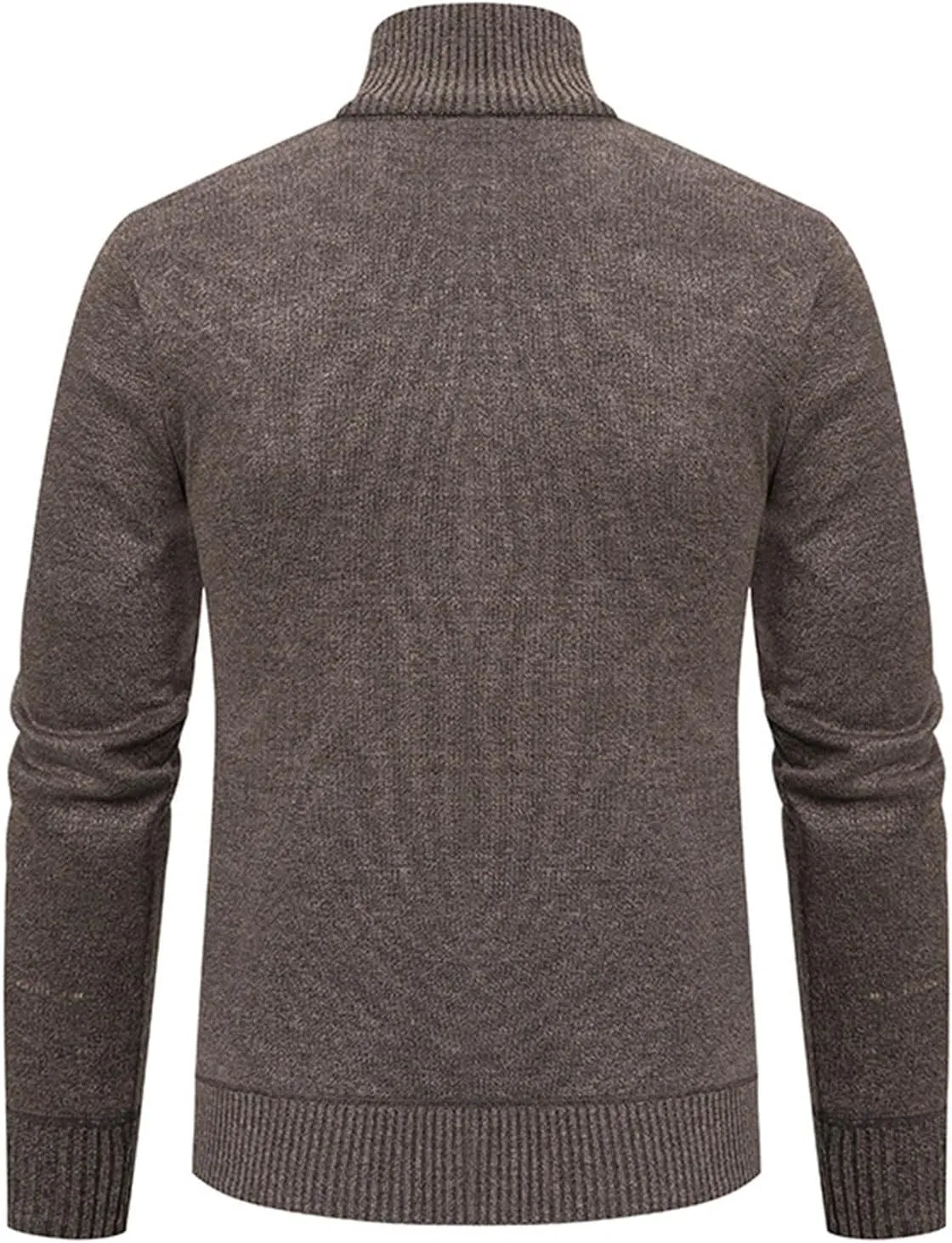 Mens Decent Full Zip Stand Collar Cardigans Business Casual Button Down Cable Knitted Sweater Blazers