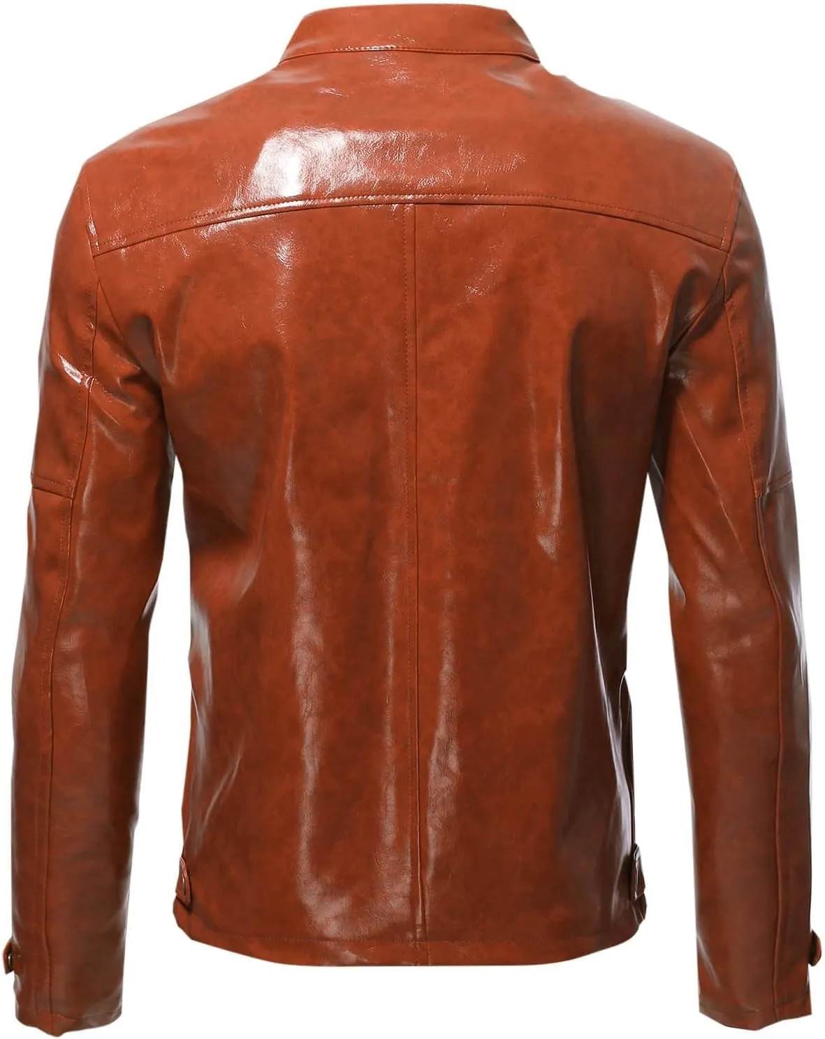 Mens Faux Leather Vintage Bomber Jacket PU Leather Warm Duffle Trench Coat Warm Lined Mountain Motorcycle Jackets
