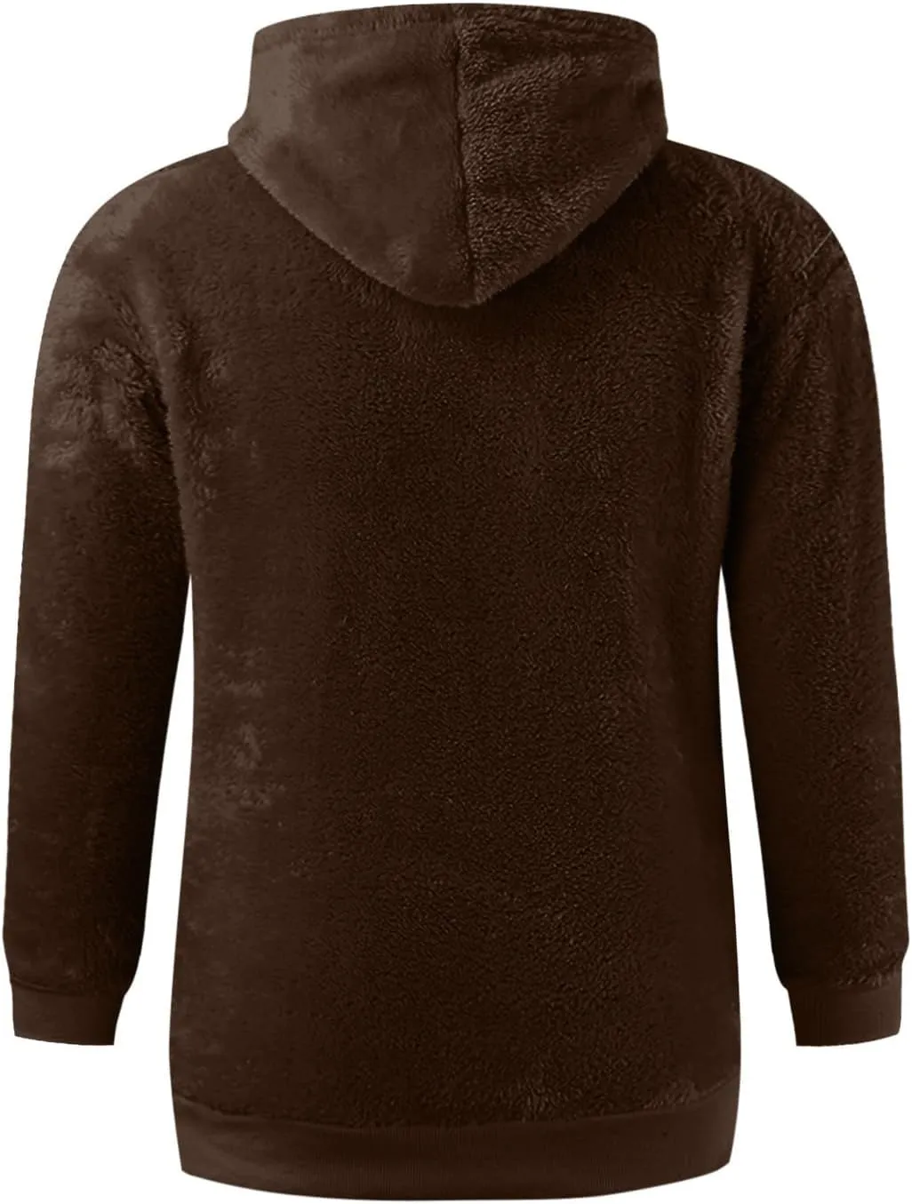 Mens Fuzzy Sherpa Hoodie Plus Size Pullover Fleece Sweatshirts Cozy Soft Thick Warm Winter Fluffy Outerwear