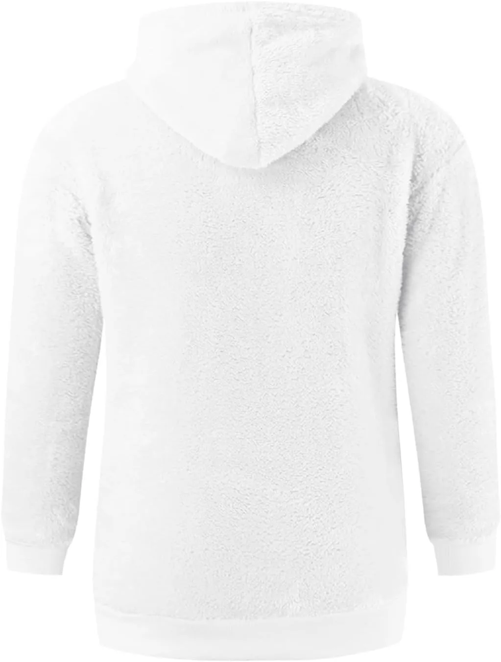 Mens Fuzzy Sherpa Hoodie Plus Size Pullover Fleece Sweatshirts Cozy Soft Thick Warm Winter Fluffy Outerwear