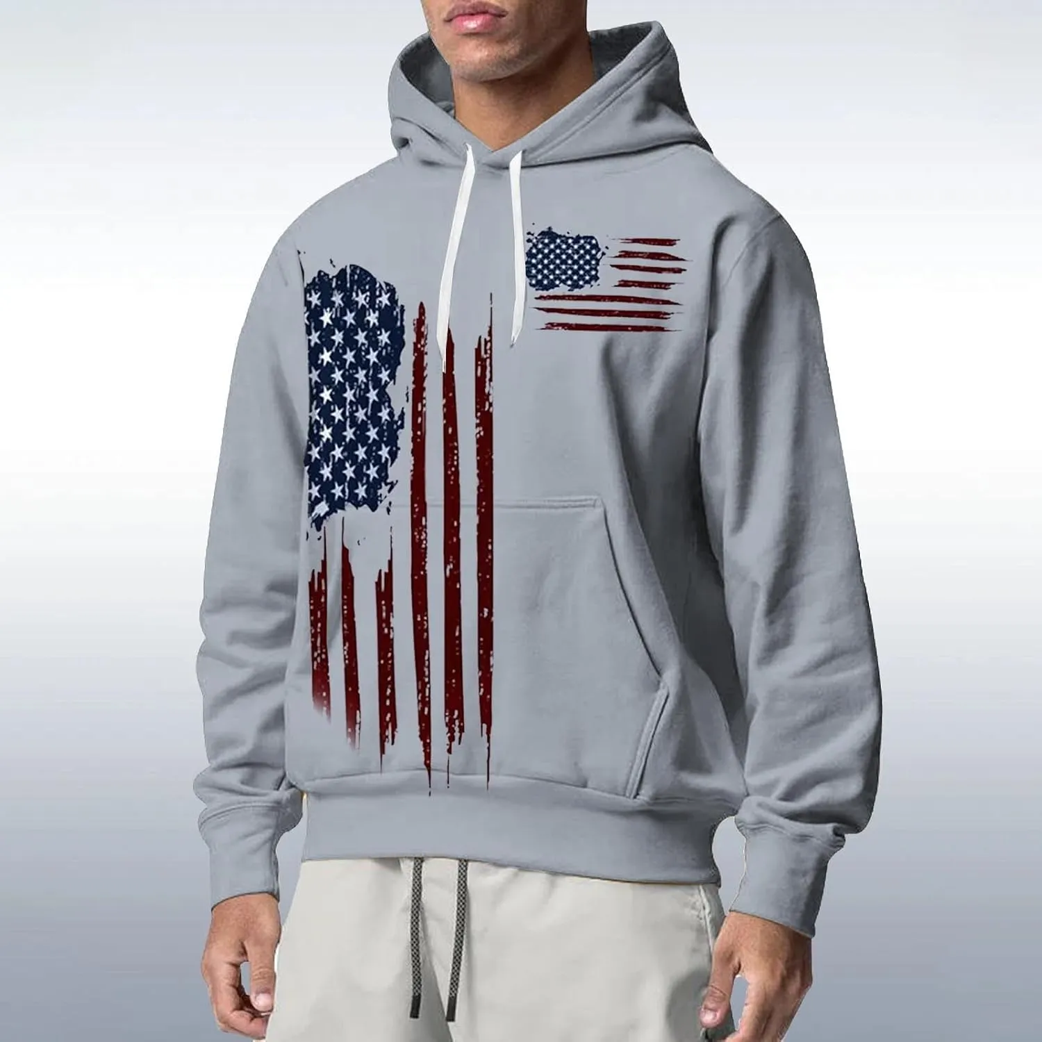 Men's Hoodies Pullover Soft Pocket Winter Sleeve Sweater And Solid Men's Men's Blouse Sweatshirt With Pocket Black