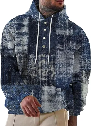 Men's Hoodies Pullover Soft Pocket Winter Sleeve Sweater And Solid Men's Men's Blouse Sweatshirt With Pocket Black