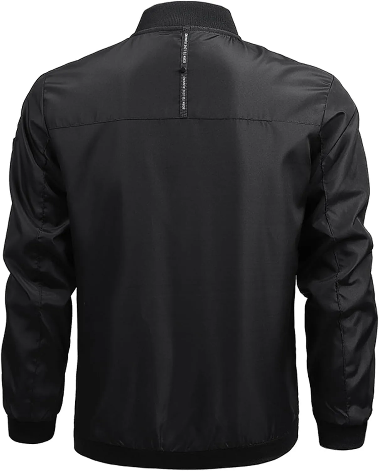 Mens Lightweight Flight Bomber Jacket, Casual Long Sleeve Windbreaker with Pocket, Zip Up Coat, for Autumn Winter