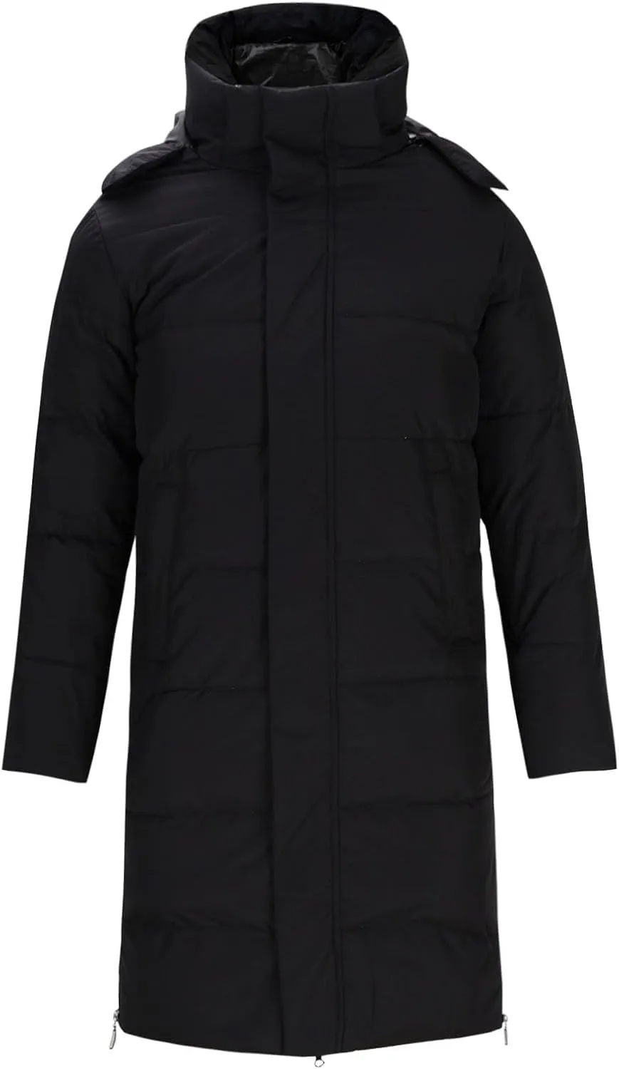 Men's Long Puffer Jacket Down Hooded Waterproof Winter Coats